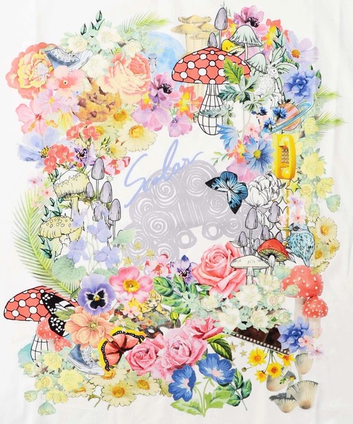 ScoLar（スカラー）の「ScoLar/スカラー　花モチーフ柄 接触冷感TEE（Tシャツ/カットソー・レディース・ホワイト/ブラック・FREE）」の11枚目の写真