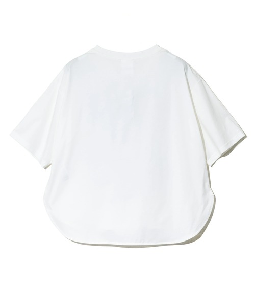 ScoLar（スカラー）の「ScoLar/スカラー　花モチーフ柄 接触冷感TEE（Tシャツ/カットソー・レディース・ホワイト/ブラック・FREE）」の10枚目の写真