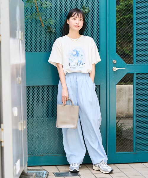 セール】flower painting Tシャツ/フラワープリントTシャツ（Tシャツ