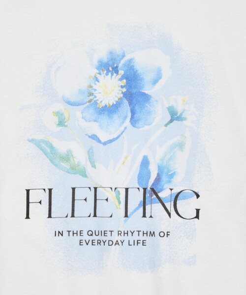 FREAK'S STORE(フリークスストア)の「flower painting Tシャツ/フラワープリントTシャツ(Tシャツ/カットソー・レディース・ブルー/ピンク・フリ-)」の11枚目の写真