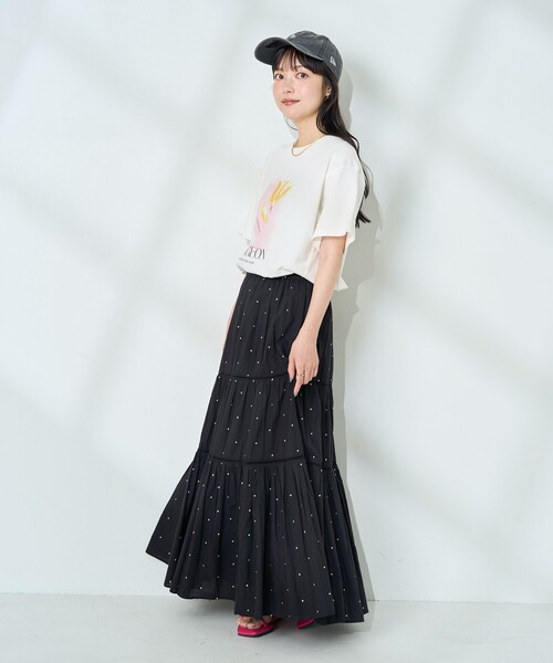 FREAK'S STORE(フリークスストア)の「flower painting Tシャツ/フラワープリントTシャツ(Tシャツ/カットソー・レディース・ブルー/ピンク・フリ-)」の12枚目の写真