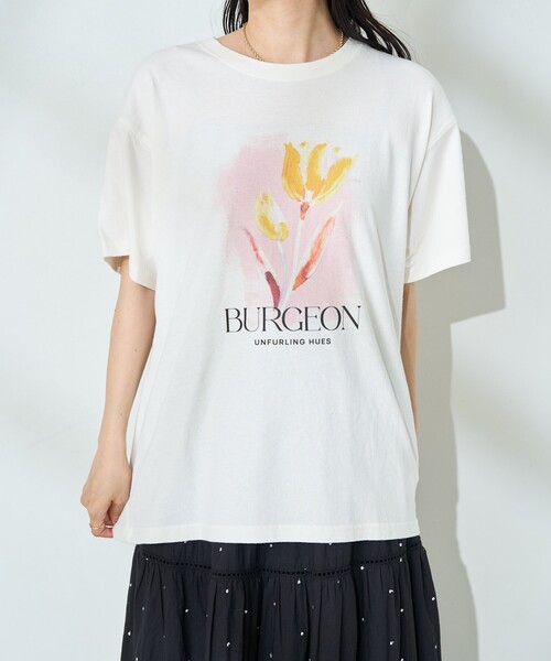 FREAK'S STORE(フリークスストア)の「flower painting Tシャツ/フラワープリントTシャツ(Tシャツ/カットソー・レディース・ブルー/ピンク・フリ-)」の19枚目の写真