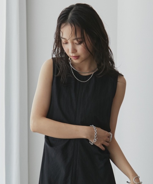 Aunt Marie's（アントマリーズ）の「シアー切り替えノースリタックワンピース（ワンピース・レディース・ブラック/ホワイト・LARGE/MEDIUM）」の21枚目の写真