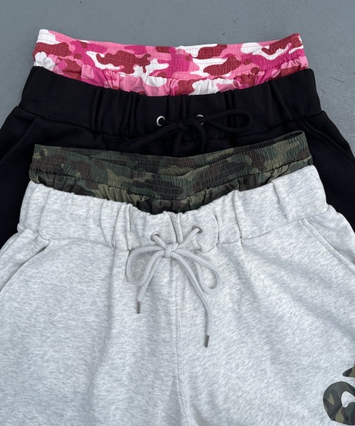 スウェットパンツ DNSR Boxer Sweat Shorts 5SH129 Kira logo docking sweat pants（スウェットパンツ