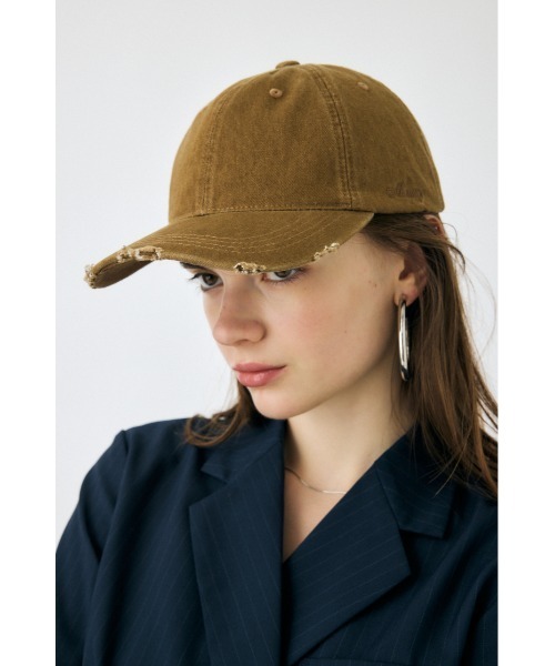 MOUSSY（マウジー）の「AGING BASEBALL キャップ（キャップ・レディース・ブラウン/ブラック・FREE）」の2枚目の写真