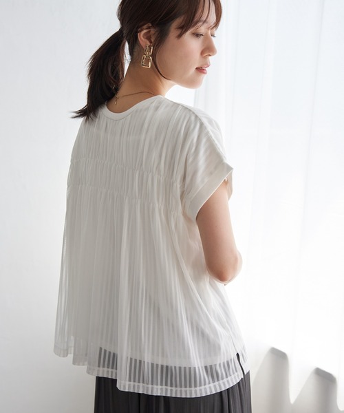 ikka(イッカ)の「ストライプチュール2WAYプルオーバー(Tシャツ/カットソー・レディース・オフホワイト/ブルー/ブラック・M/L/S)」の16枚目の写真