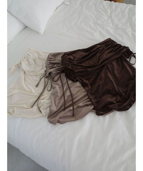 LAGUNAMOON（ラグナムーン）の「ライトベロアオフショルトップス（Tシャツ/カットソー・レディース・ブラウン/アイボリー/モカ・FREE）」の4枚目の写真