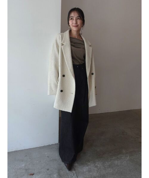 LAGUNAMOON（ラグナムーン）の「ライトベロアオフショルトップス（Tシャツ/カットソー・レディース・ブラウン/アイボリー/モカ・FREE）」の10枚目の写真