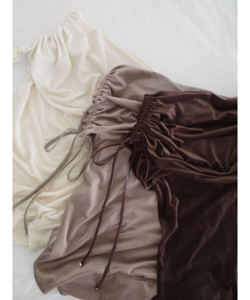 LAGUNAMOON（ラグナムーン）の「ライトベロアオフショルトップス（Tシャツ/カットソー・レディース・ブラウン/アイボリー/モカ・FREE）」の12枚目の写真