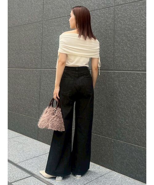 LAGUNAMOON（ラグナムーン）の「ライトベロアオフショルトップス（Tシャツ/カットソー・レディース・ブラウン/アイボリー/モカ・FREE）」の21枚目の写真