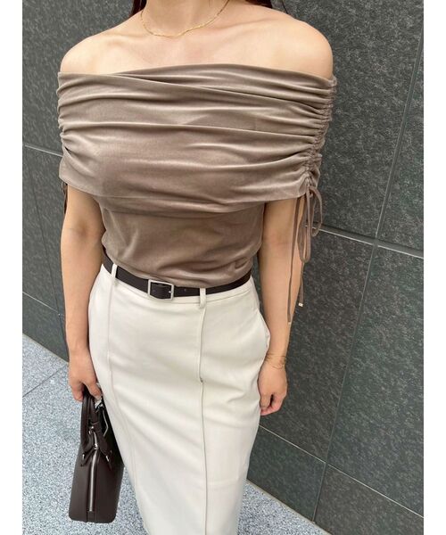 ライトベロアオフショルトップス（Tシャツ/カットソー）｜LAGUNAMOON