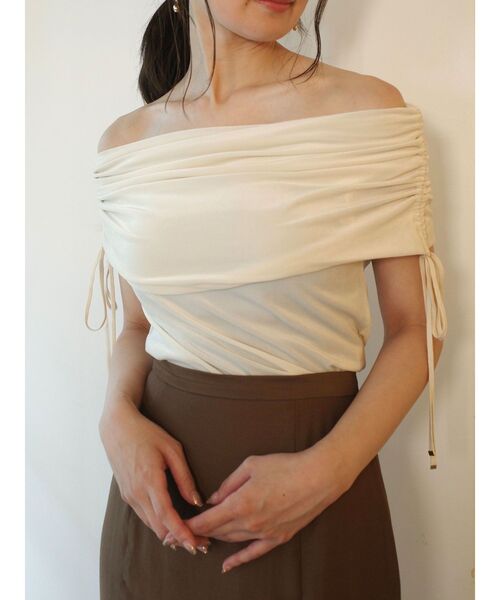 ライトベロアオフショルトップス（Tシャツ/カットソー）｜LAGUNAMOON