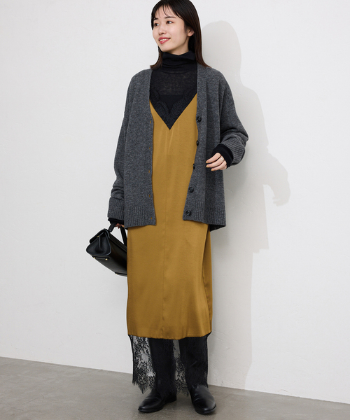 レースサテンワンピース（ワンピース）｜SLOBE IENA（スローブイエナ