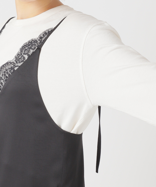 セール】レースサテンワンピース（ワンピース）｜SLOBE IENA