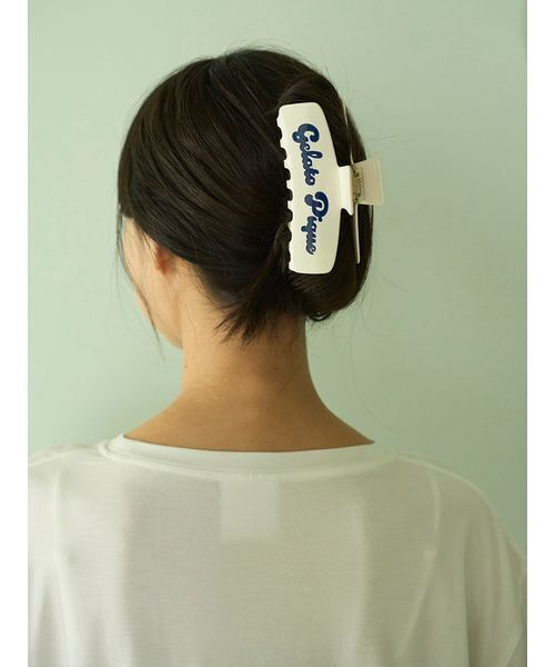 gelato pique（ジェラートピケ）の「ロゴヘアクリップ（バレッタ/ヘアクリップ・レディース・ミント/ブルー/オフホワイト/ピンク・F）」の17枚目の写真