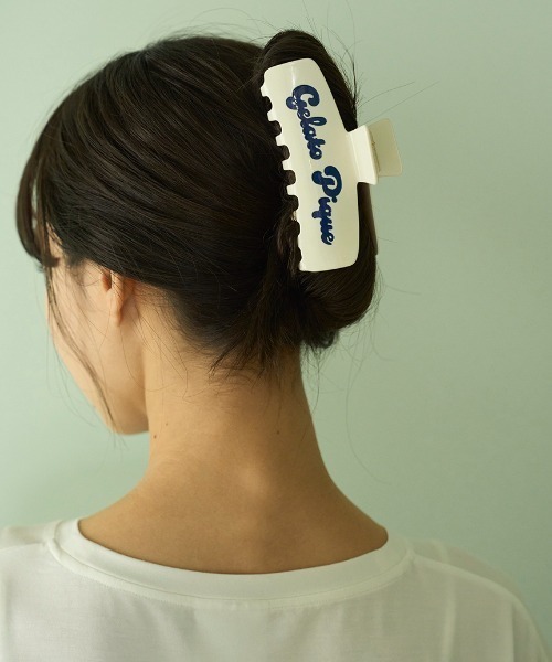 gelato pique（ジェラートピケ）の「ロゴヘアクリップ（バレッタ/ヘアクリップ・レディース・ミント/ブルー/オフホワイト/ピンク・F）」の2枚目の写真