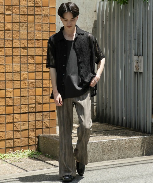 SENSE OF PLACE by URBAN RESEARCH(センスオブプレイスバイアーバンリサーチ)の「シャドースラブフレアパンツ(その他パンツ・メンズ・カーキ/ライトベージュ/チャコールグレー・MEDIUM/LARGE)」の6枚目の写真