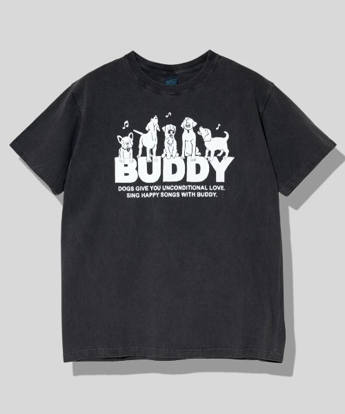 Good On(グッドオン)の「Good On/グッドオン BUDDY S/S TEE(Tシャツ/カットソー・メンズ・ブラック/ナチュラル・LARGE/X-LARGE/MEDIUM)」の1枚目の写真