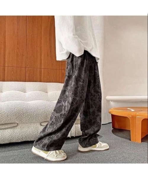WARAIJOGO(ワライジョウゴ)の「【WARAIJOGO】フラワーパターンハイウエストパンツ(NEZ)(その他パンツ・メンズ・グレー・XX-LARGE)」の1枚目の写真
