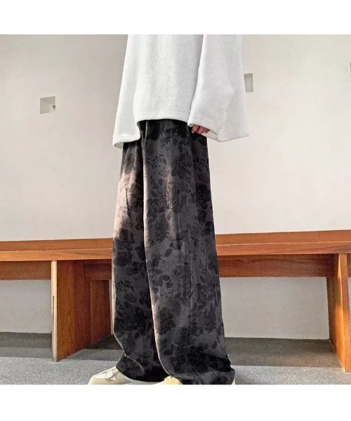 WARAIJOGO(ワライジョウゴ)の「【WARAIJOGO】フラワーパターンハイウエストパンツ(NEZ)(その他パンツ・メンズ・グレー・XX-LARGE)」の4枚目の写真