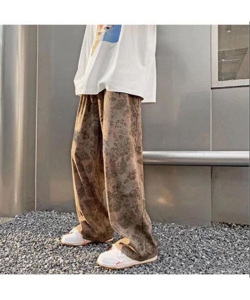 WARAIJOGO(ワライジョウゴ)の「【WARAIJOGO】フラワーパターンハイウエストパンツ(NEZ)(その他パンツ・メンズ・グレー・XX-LARGE)」の5枚目の写真