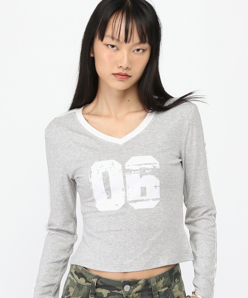 3.3 Field Trip (3.3フィールドトリップ)の「3.3 Field Trip/レースラインナンバーロングスリーブ(Tシャツ/カットソー・レディース・ベージュ/グレー/ブラック・FREE)」の9枚目の写真
