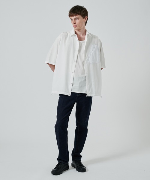 セール】【White Mountaineering】別注 DRAW CORD S/S POCKET SHIRTS