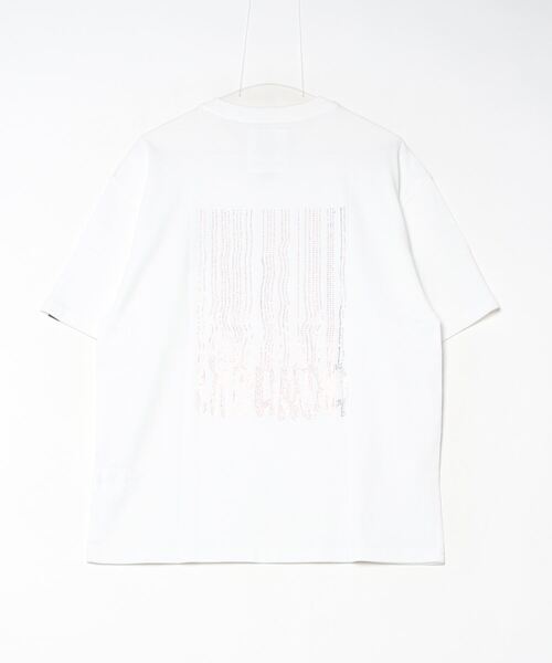 HIPANDA(ハイパンダ)の「(HIPANDA ハイパンダ) 男女兼用 HIPANDA マルチカラー バーコード ラインストーン Tシャツ(Tシャツ/カットソー・メンズ・ブラック/ホワイト・MEDIUM/LARGE/X-LARGE/SMALL)」の3枚目の写真