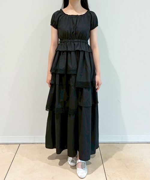 ロマンティックフリルティアードワンピース（ワンピース）｜powwa more