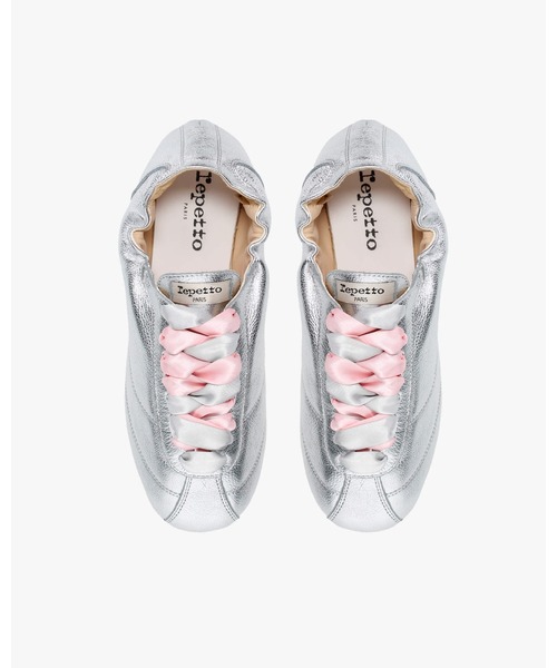Repetto(レペット)の「Tennis Silk スニーカー - FRサイズ / V4230VEMD(スニーカー・レディース・シルバー・38/35/37)」の3枚目の写真