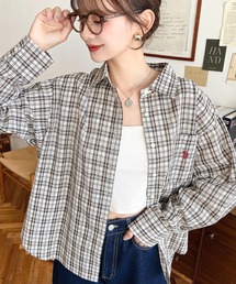 moment+別注【U.S.POLO ASSN.】ワンポイント刺繍長袖チェックシャツ