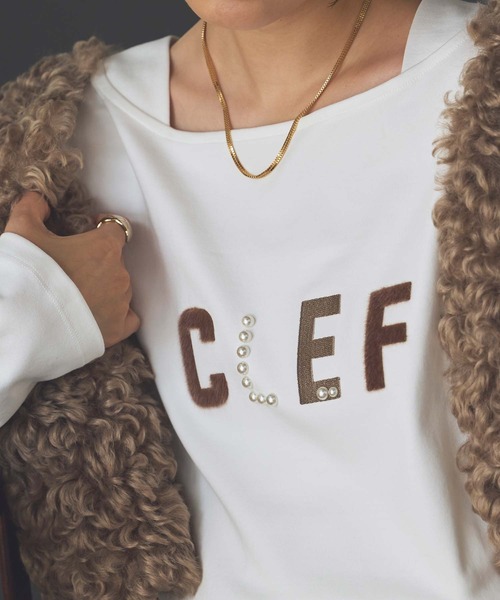 Gready Brilliant（グレディブリリアン）の「ＣＬＥＦロゴスクエアネックカットソー（Tシャツ/カットソー・レディース・オフホワイト/グレー・FREE）」の17枚目の写真