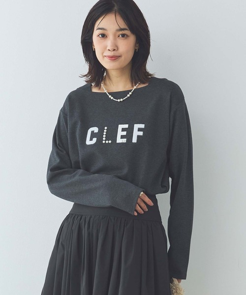 Gready Brilliant（グレディブリリアン）の「ＣＬＥＦロゴスクエアネックカットソー（Tシャツ/カットソー・レディース・オフホワイト/グレー・FREE）」の22枚目の写真