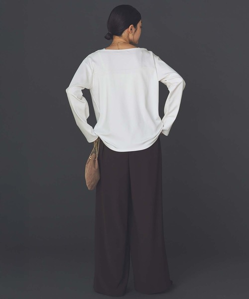 Gready Brilliant（グレディブリリアン）の「ＣＬＥＦロゴスクエアネックカットソー（Tシャツ/カットソー・レディース・オフホワイト/グレー・FREE）」の5枚目の写真