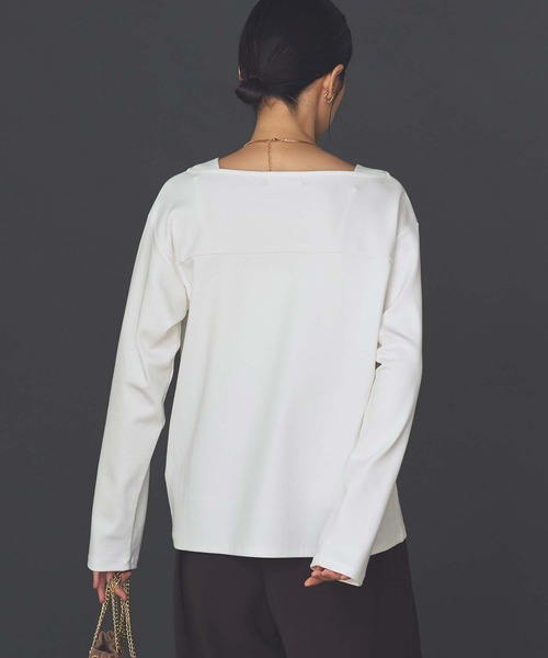 Gready Brilliant（グレディブリリアン）の「ＣＬＥＦロゴスクエアネックカットソー（Tシャツ/カットソー・レディース・オフホワイト/グレー・FREE）」の9枚目の写真