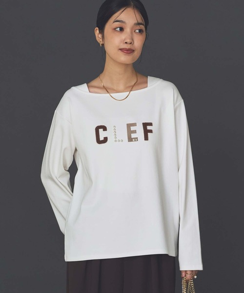 Gready Brilliant（グレディブリリアン）の「ＣＬＥＦロゴスクエアネックカットソー（Tシャツ/カットソー・レディース・オフホワイト/グレー・FREE）」の10枚目の写真