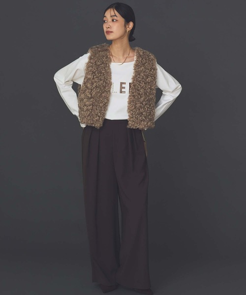 Gready Brilliant（グレディブリリアン）の「ＣＬＥＦロゴスクエアネックカットソー（Tシャツ/カットソー・レディース・オフホワイト/グレー・FREE）」の11枚目の写真