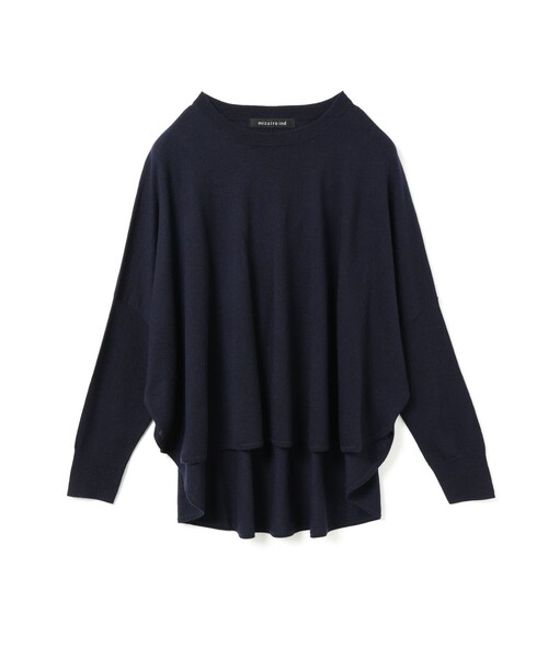 mizuiroind（ミズイロインド）の「mizuiro ind フロントシームコクーンプルオーバー（ニット/セーター・レディース・ネイビー/ブラウン/ブラック/チャコールグレー・FREE）」の4枚目の写真