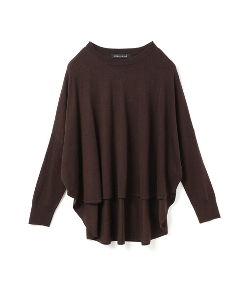 mizuiroind（ミズイロインド）の「mizuiro ind フロントシームコクーンプルオーバー（ニット/セーター・レディース・ネイビー/ブラウン/ブラック/チャコールグレー・FREE）」の3枚目の写真