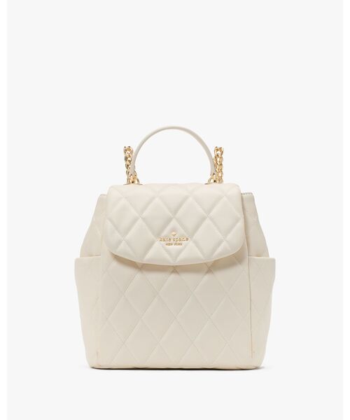 kate spade new york(ケイトスペード ニューヨーク)の「キャリー スムース キルテッド スモール バックパック(バックパック/リュック・レディース・ホワイト・ONESIZE)」の1枚目の写真