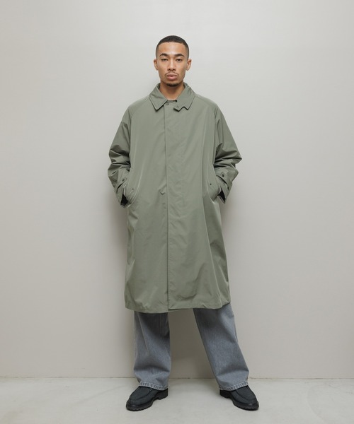 TAION（タイオン）の「BAL / TAION BALMACAAN COAT WITH DETACHABLE DOWN VEST（チェスターコート・メンズ・チャコール/カーキ・3/2/1）」の3枚目の写真