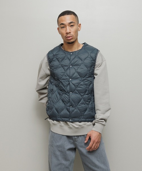 TAION（タイオン）の「BAL / TAION BALMACAAN COAT WITH DETACHABLE DOWN VEST（チェスターコート・メンズ・チャコール/カーキ・3/2/1）」の14枚目の写真