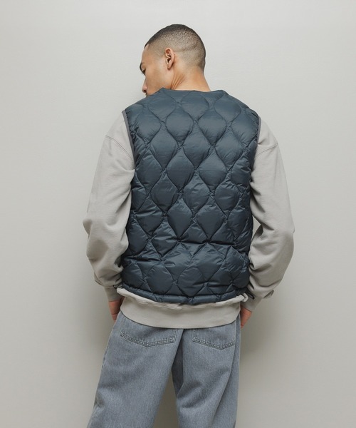 TAION（タイオン）の「BAL / TAION BALMACAAN COAT WITH DETACHABLE DOWN VEST（チェスターコート・メンズ・チャコール/カーキ・3/2/1）」の15枚目の写真