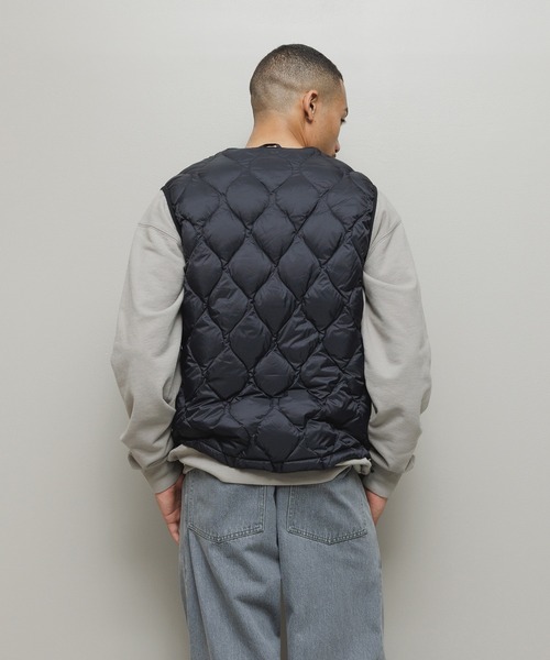 TAION（タイオン）の「BAL / TAION BALMACAAN COAT WITH DETACHABLE DOWN VEST（チェスターコート・メンズ・チャコール/カーキ・3/2/1）」の20枚目の写真