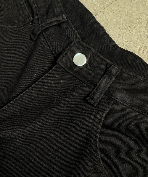 MAISON SELECT(メゾンセレクト)の「7E16 切替 ウォッシュ ヴィンテージライク バギーショーツ バミューダ ハーフパンツロング丈(デニムパンツ・メンズ・ブラック・S/M/L/XL)」の5枚目の写真