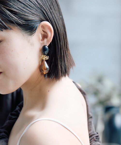 CANAL Accessory ドロップピアス Connexus ドロップピアス, ミックスカット, `Love is around
