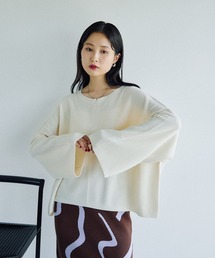 LEPSIM | 12ゲージZIPワイドスリーブプルオーバー　497491(ニット/セーター)