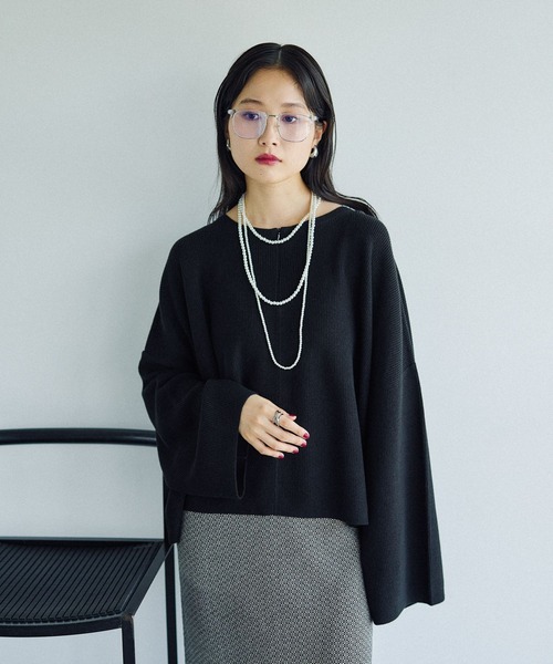 セール】12ゲージZIPワイドスリーブプルオーバー 497491（ニット