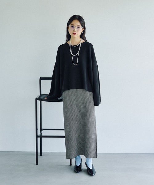 ♡レフレム ふわふわニット♡ 12ゲージZIPワイドスリーブプルオーバー 497491（ニット