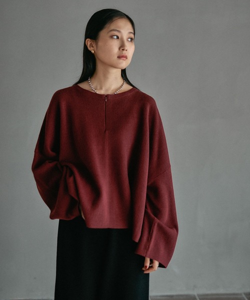 ♡レフレム ふわふわニット♡ LEPSIM ニット セーター 5ゲージラメメッシュギャザープル